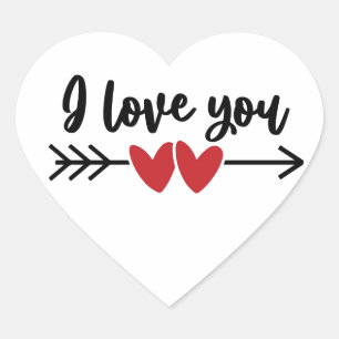 I Love You Heart Sticker