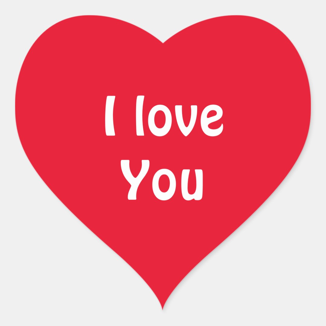 I love you heart sticker | Zazzle