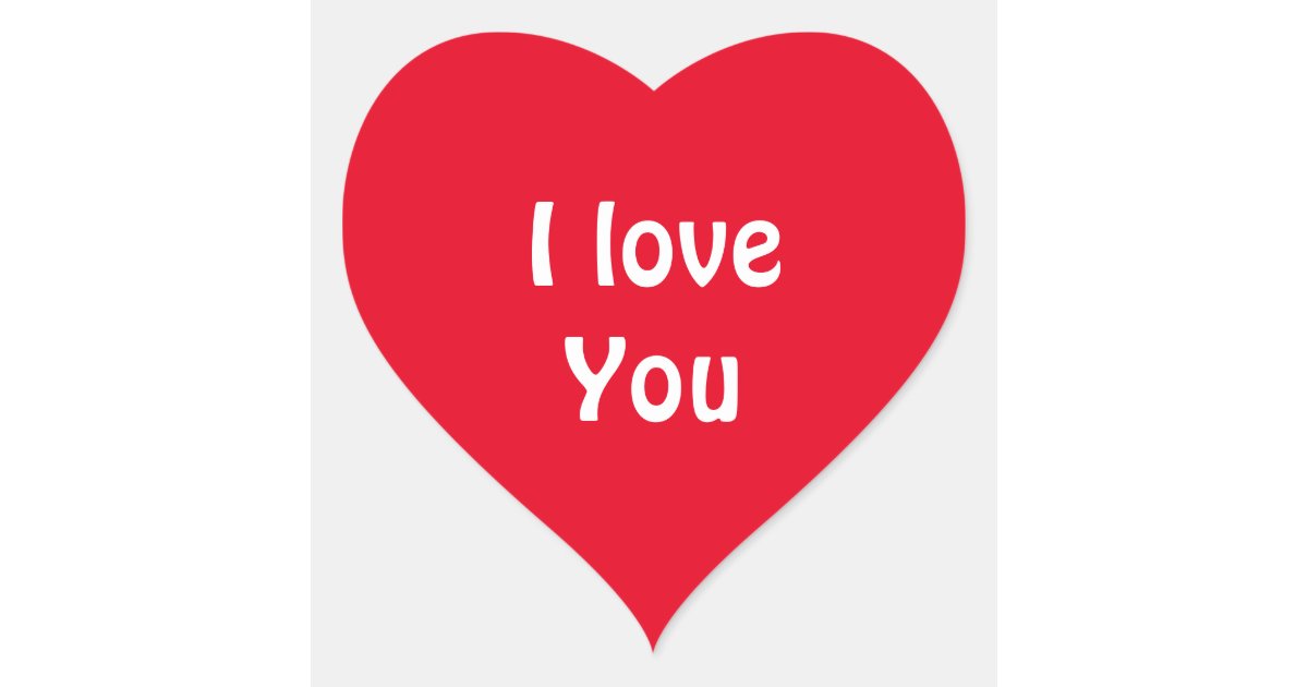 I love you heart sticker | Zazzle