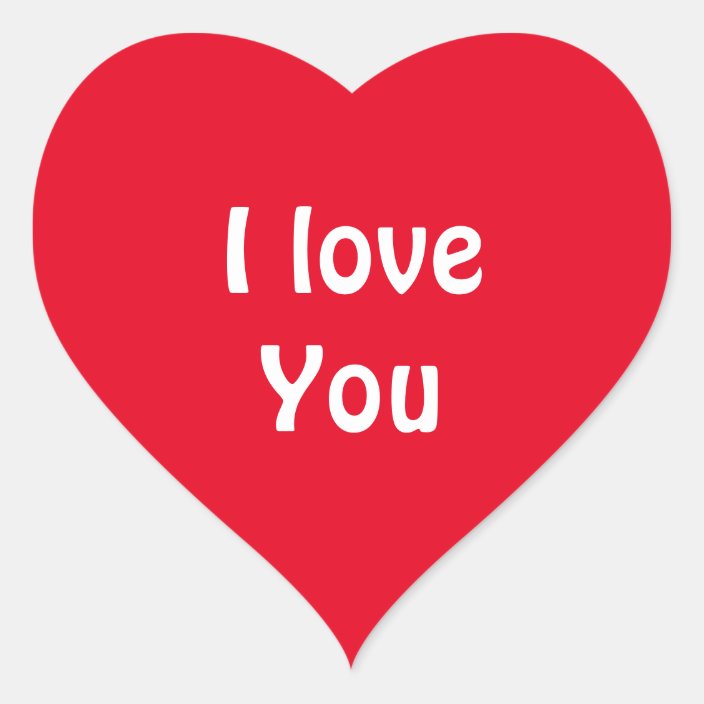 I love you heart sticker | Zazzle