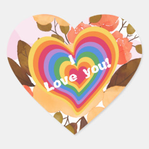 I Love you Heart Sticker