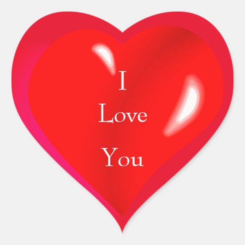 I Love You Heart Sticker