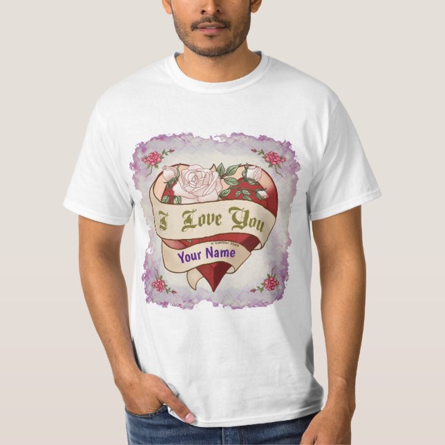 I Love You Heart t-shirts (Front)