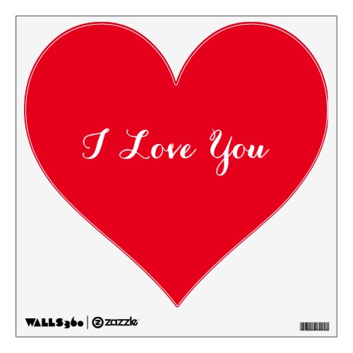 I Love You Heart Valentines Day Wall Decal Sticker