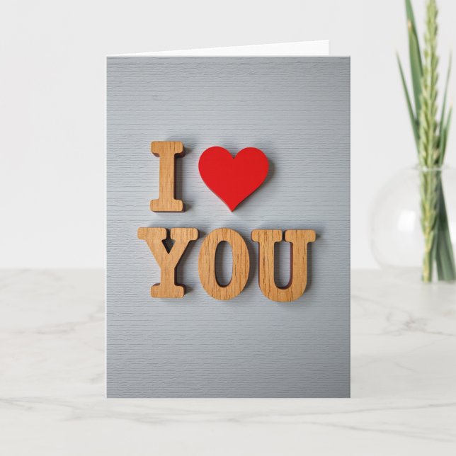 I Love You Heartfelt Card (Front)