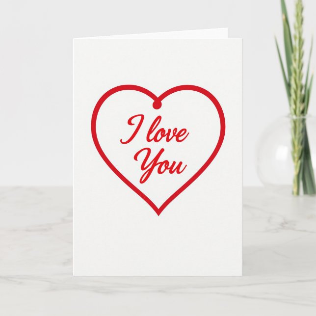 I Love You Heartfelt Message Card (Front)