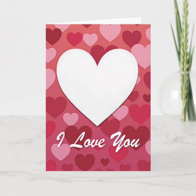 I Love You Heartfelt Romance Card (Front)