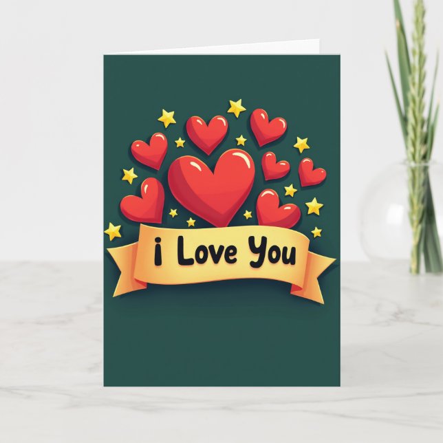 I Love You Heartfelt Wishes Card (Front)