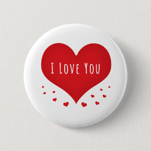 I love you hearts button