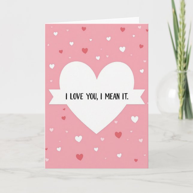 I Love You Hearts Card (Front)
