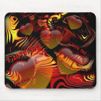 i love you hearts mousepad