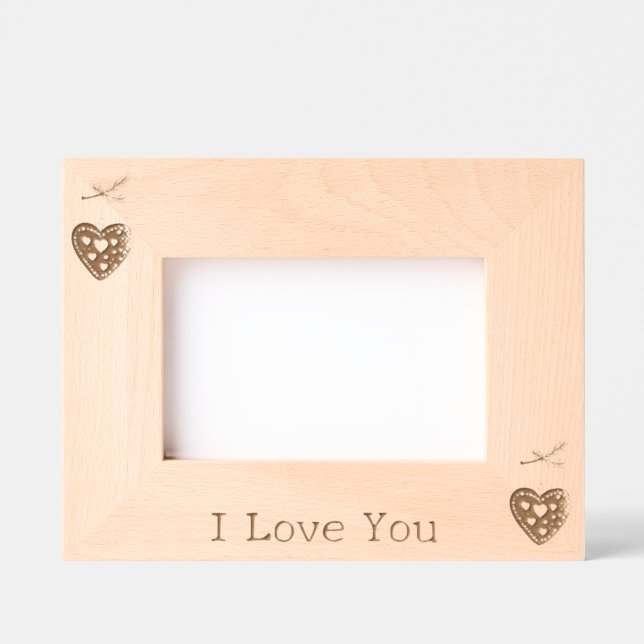 I Love You Hearts on A String Engraved Frames (Front)