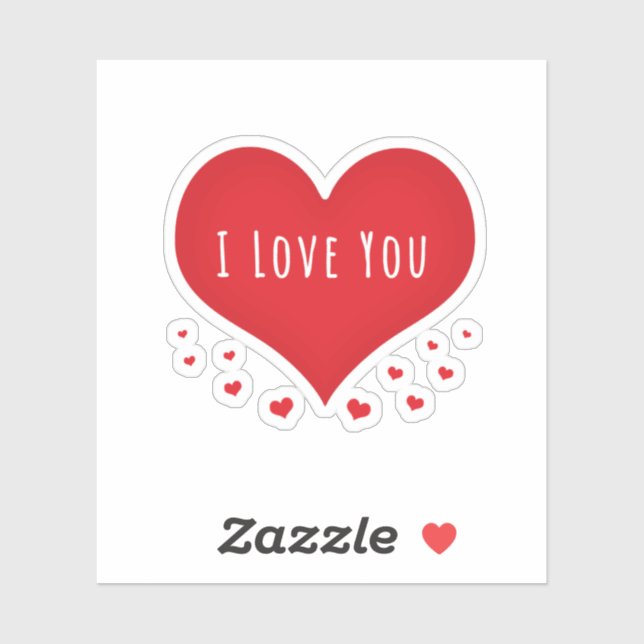 I love you hearts sticker (Sheet)