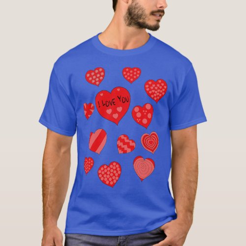 I Love You Hearts T_Shirt