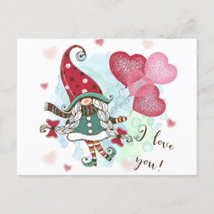 I love you holiday postcard