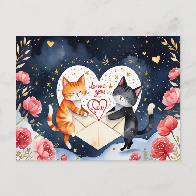 I love you holiday postcard (Front)