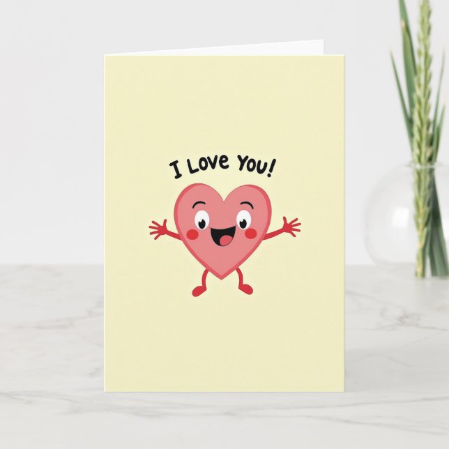 I Love You Hug Heart Card (Front)
