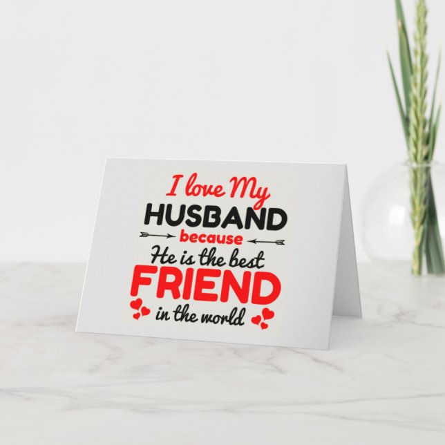 "I LOVE YOU" HUSBAND BIRTHDAY CARD (Front)