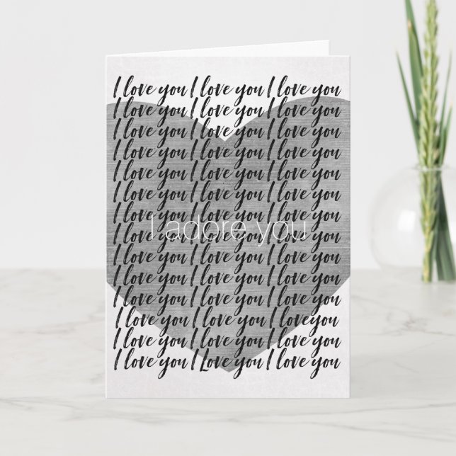 I love you I adore you Heart Card (Front)
