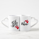 Love You More, Love You Most Simple Modern Coffee Mug Set