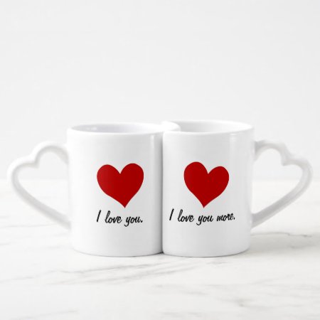 I Love You, I Love You More Coffee Mug Set