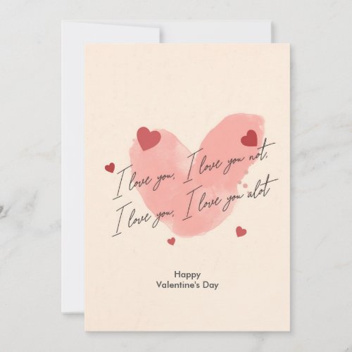 I love you I love you not Funny Valentines Day  Thank You Card