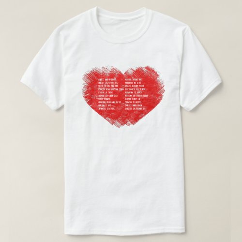 I love you in 20 different Languages T_Shirt