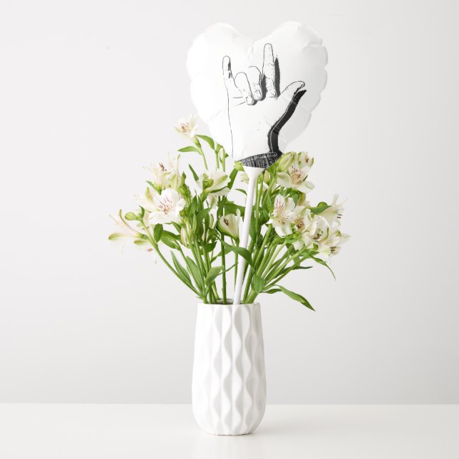 I Love You in ASL - Balloon (Vase)