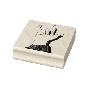 I Love You in ASL Rubber Stamp