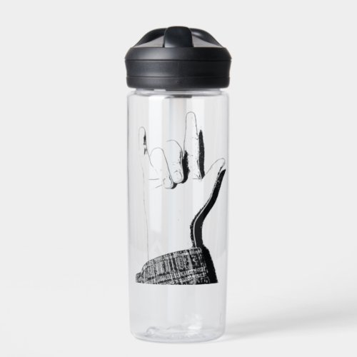 I Love You in ASL  Water Bottle