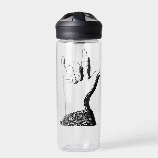 I Love You in ASL  Water Bottle (Front)