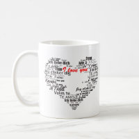 I love you in different languages basic white mug