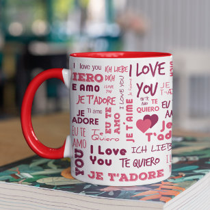I Love You In Different Languages   Holidays Mug