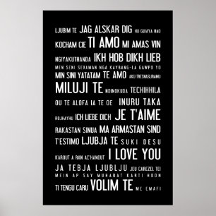 "I love you" in different languages Poster