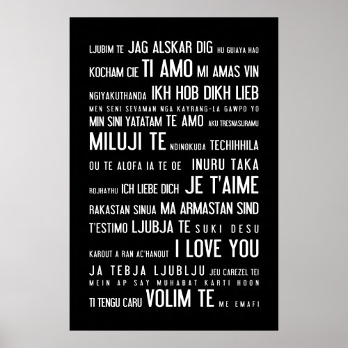 I love you in different languages Poster