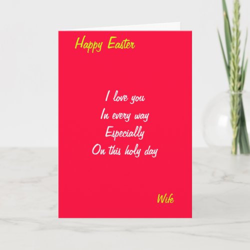 I love you in everyway _wife easter cards