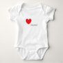 I Love You in greek! With a beautiful red heart! Baby Bodysuit