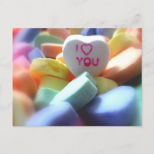 I Love You, in Heart Candy Postcard (Front)