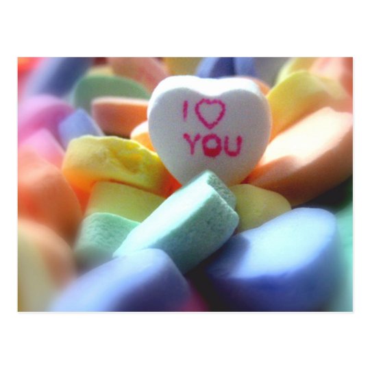 I Love You, in Heart Candy Postcard | Zazzle.com