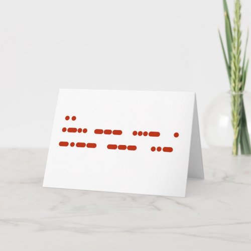 I Love You in Morse Code Note or Greeting Card