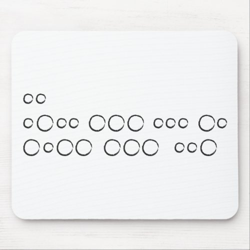 I love You in morse code rough circles Mouse Pad