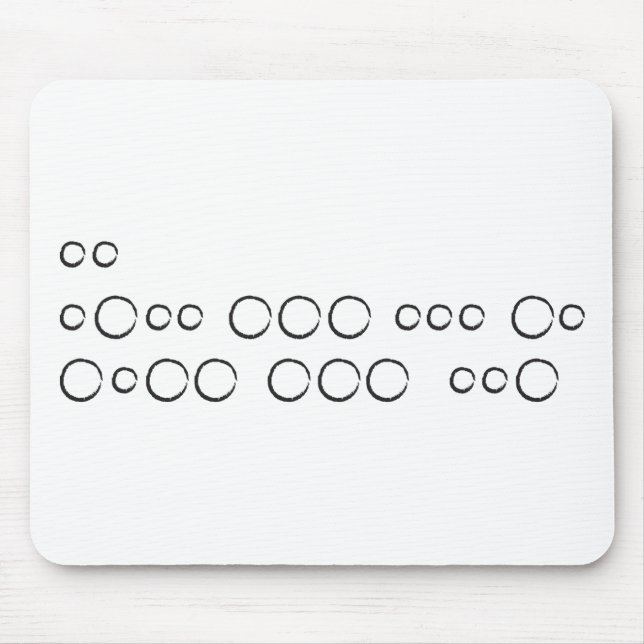 "I love You" in morse code, rough circles Mouse Pad (Front)