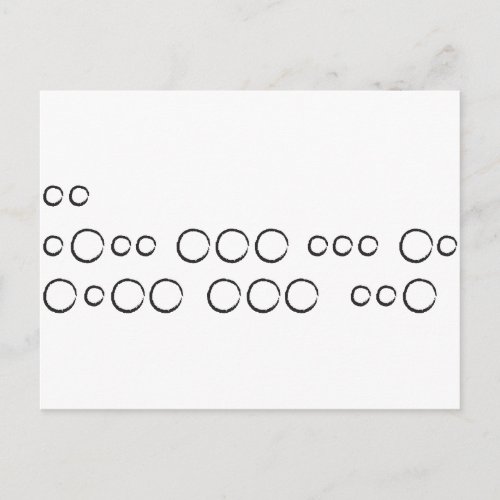 I love You in morse code rough circles Postcard