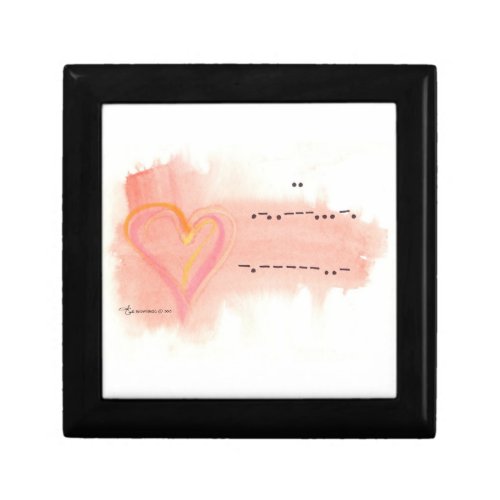 I Love You in Morse Code with Heart Gift Box