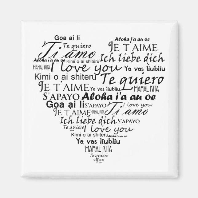 I love you in other languages 5 magnet (Front)