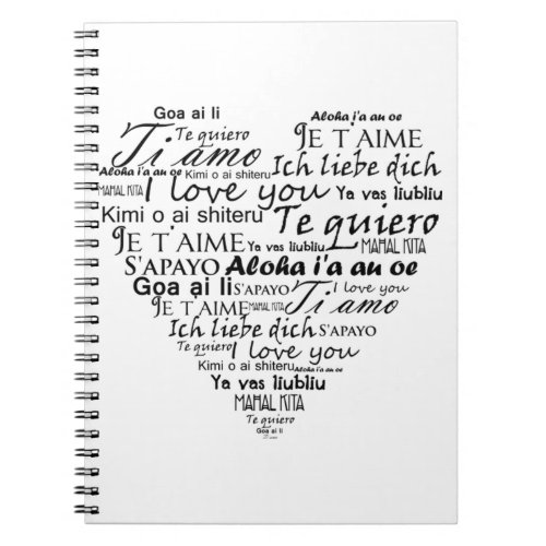 I love you in other languages 5 notebook