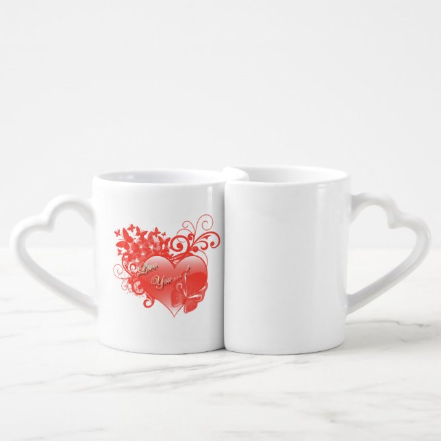 I LOVE YOU IN RED HEART COFFEE MUG SET (Front Nesting)