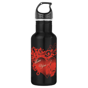 I LOVE YOU IN RED HEART WATER BOTTLE