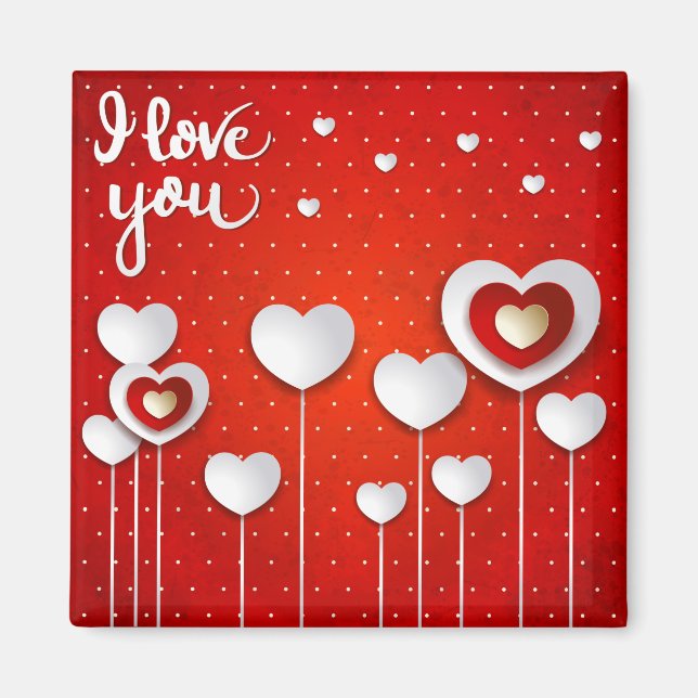 I love you in Red Magnet (Front)