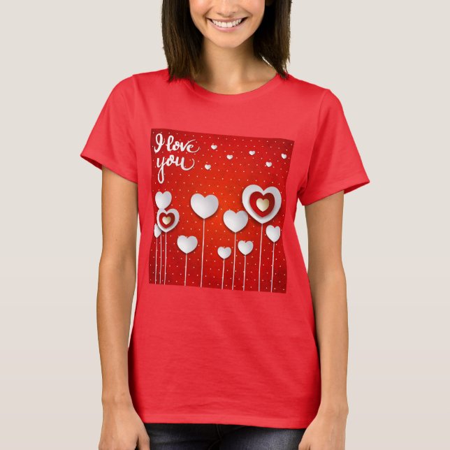 I love you in Red T-Shirt (Front)
